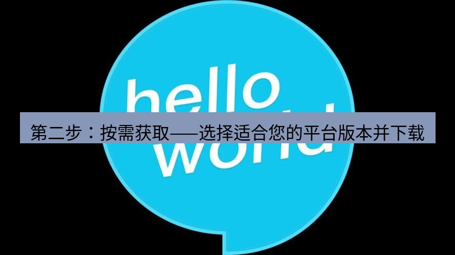 helloworld翻译官网 第二步：按需获取——选择适合您的平台版本并下载