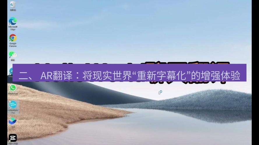 helloworld翻译官网 二、 AR翻译：将现实世界“重新字幕化”的增强体验
