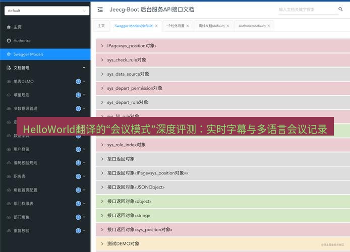 helloworld翻译官网 HelloWorld翻译的“会议模式”深度评测：实时字幕与多语言会议记录
