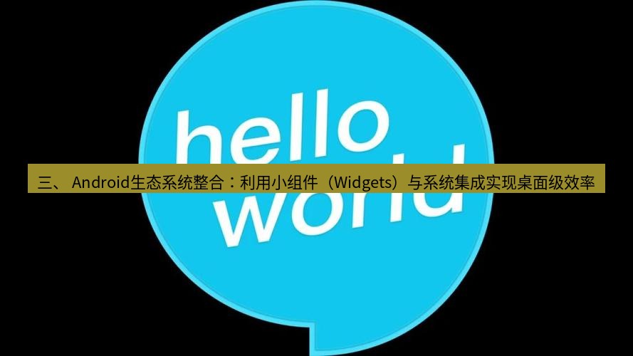 helloworld翻译官网 三、 Android生态系统整合：利用小组件（Widgets）与系统集成实现桌面级效率