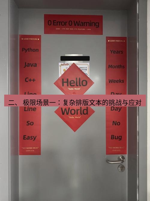 helloworld翻译官网 二、 极限场景一：复杂排版文本的挑战与应对